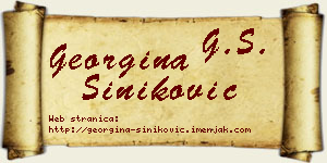 Georgina Šiniković vizit kartica